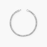 4MM ICED TENNIS BRACELET - SILVER