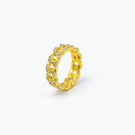 ICED CUBAN RING - 18K GOLD