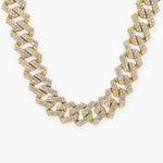 20MM ICED PRONG CHAIN - 18K GOLD