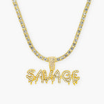 FREE | ICED SAVAGE TENNIS CHAIN - 18K GOLD