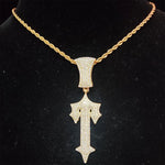 CROSS ROPE CHAIN - 18K GOLD