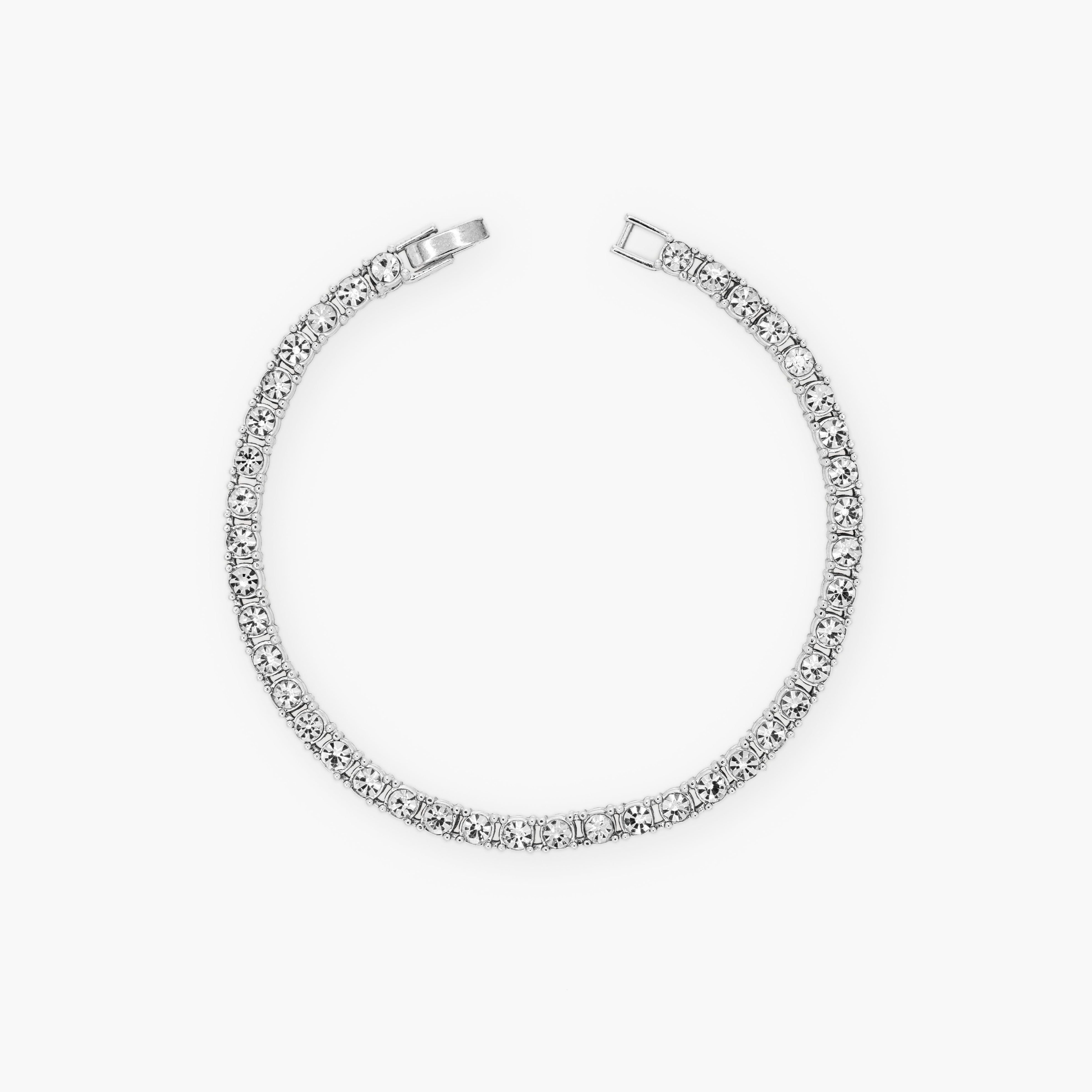 4MM ICED TENNIS BRACELET - SILVER