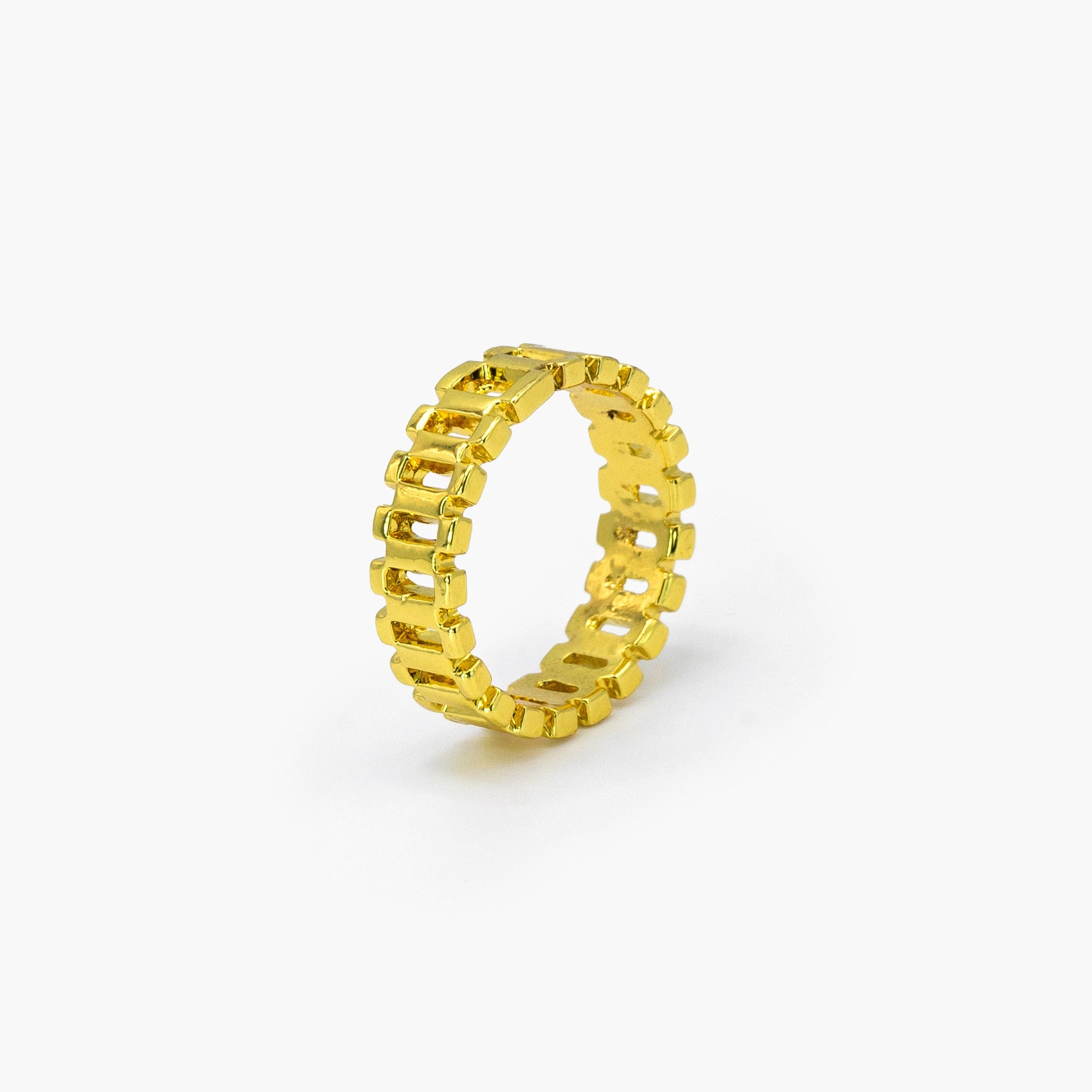 CLEAN LINK RING - 18K GOLD