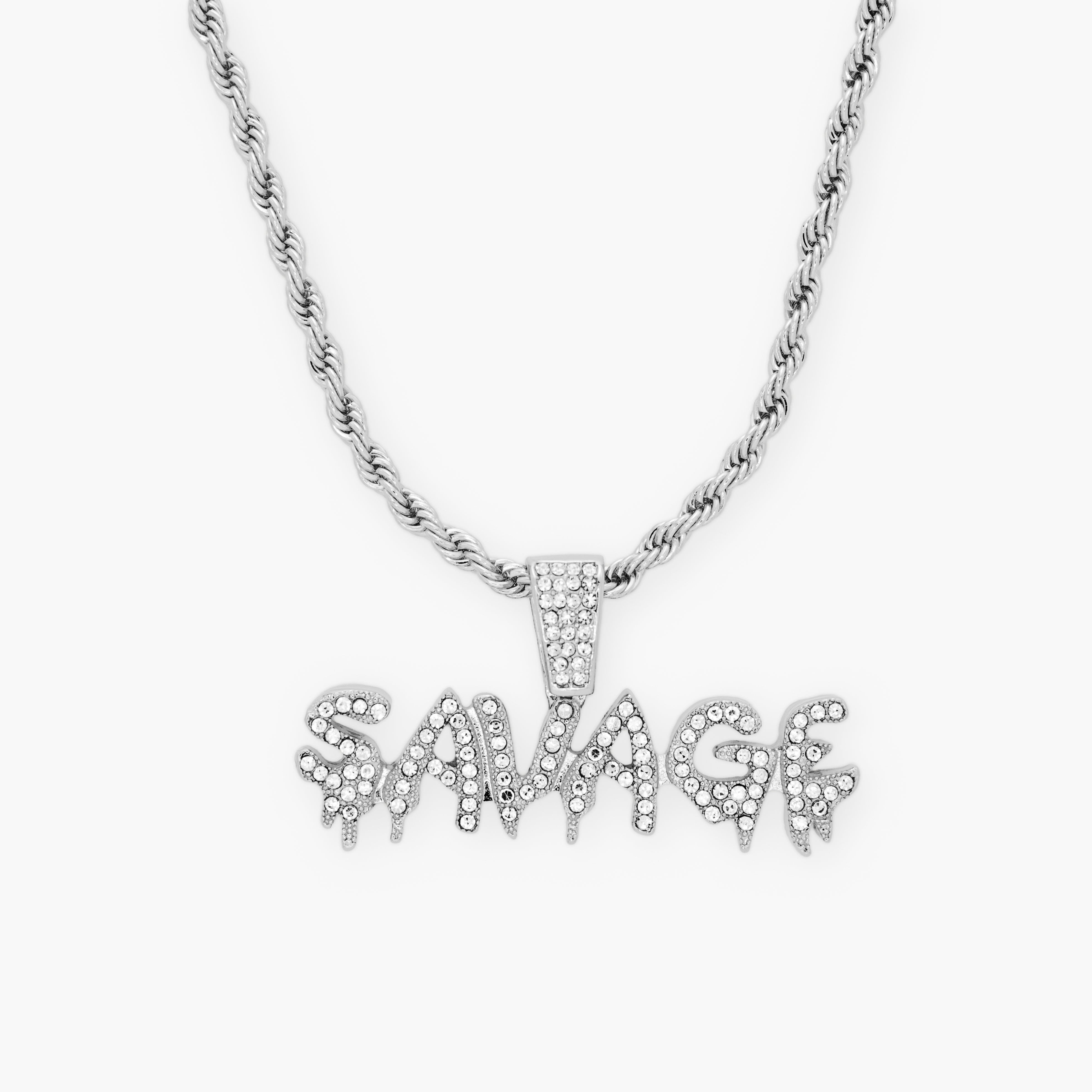 FREE | ICED SAVAGE ROPE CHAIN - SILVER