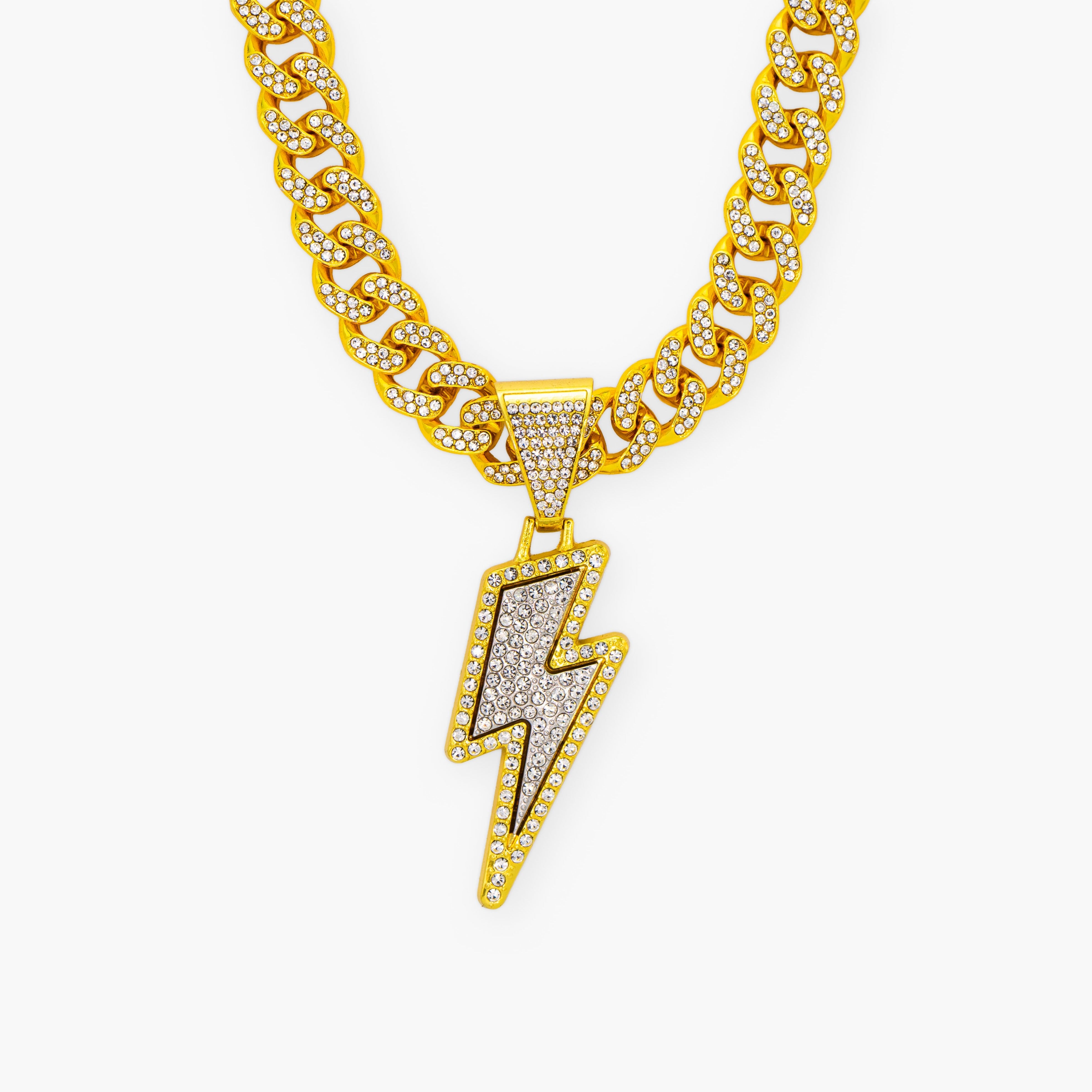 LIGHTNING 14MM CUBAN CHAIN - 18K GOLD