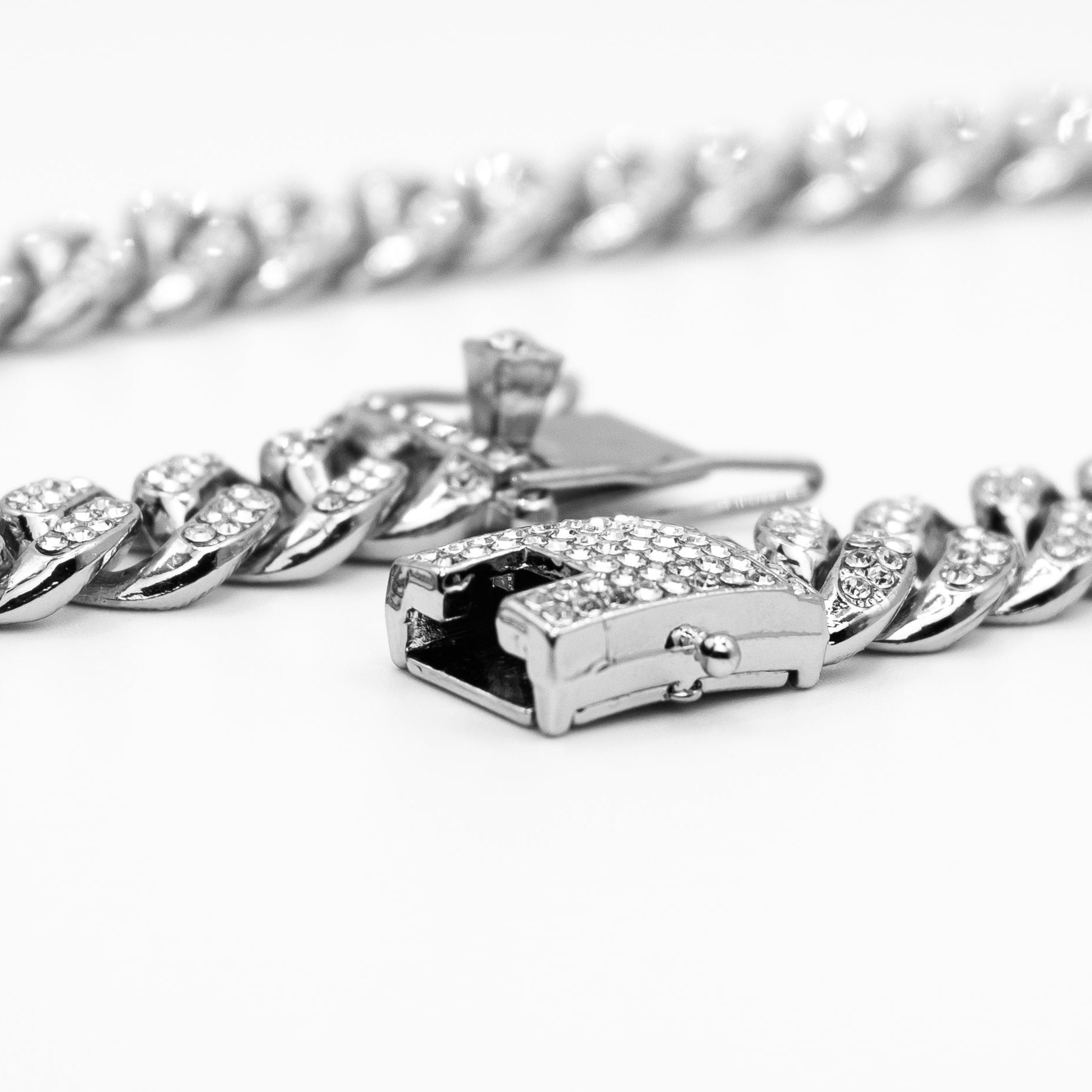 14MM ICED CUBAN CHAIN - SILVER