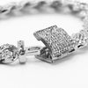 14MM ICED PRONG BRACELET - SILVER