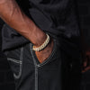 14MM ICED PRONG BRACELET - 18K GOLD