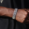 20MM ICED PRONG BRACELET - SILVER