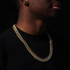 14MM LINKED CUBANS CHAIN - 18K GOLD