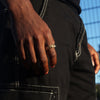 ICED LINK RING - 18K GOLD