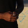 ICED ROUNDED CUBAN RING - SILVER