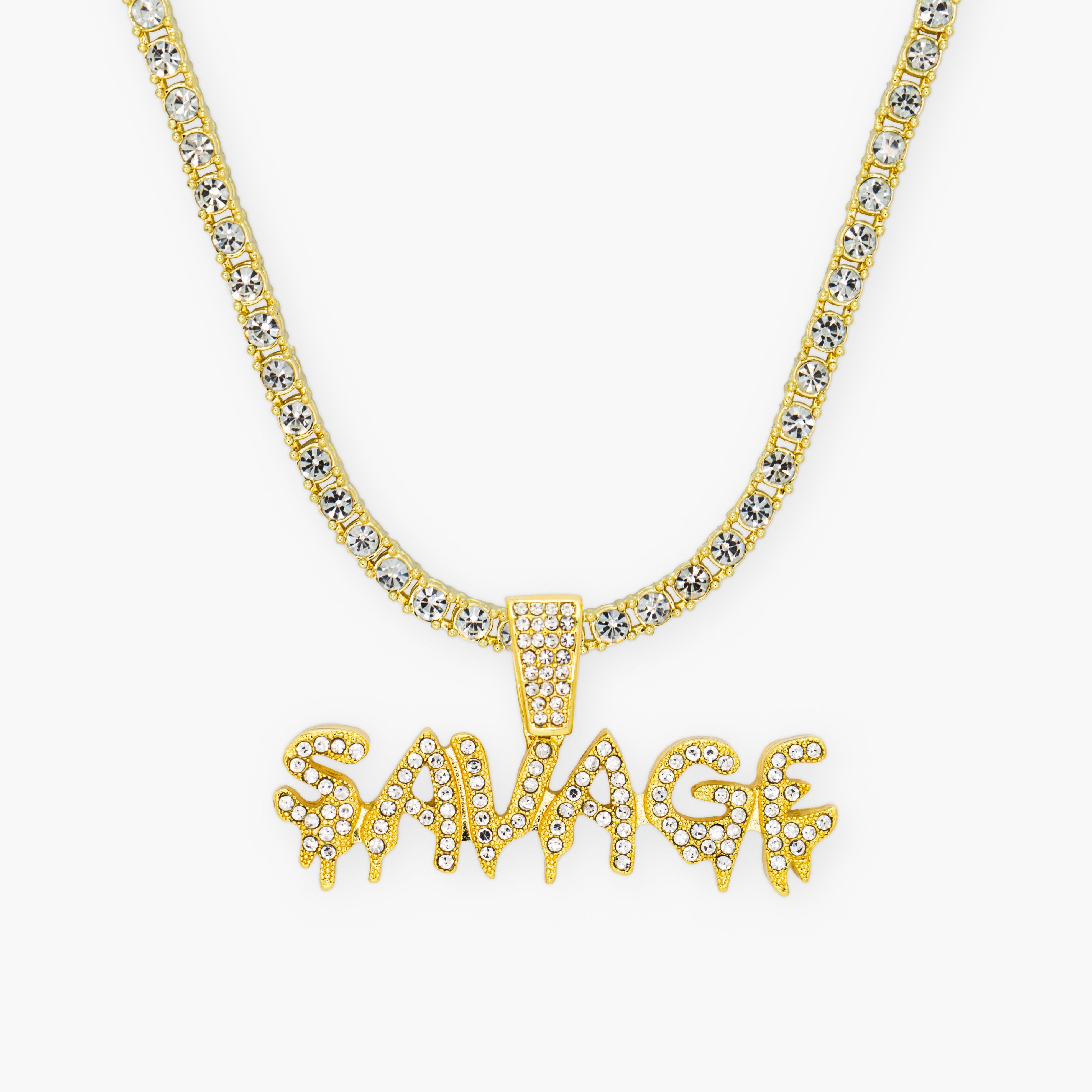 FREE | ICED SAVAGE TENNIS CHAIN - 18K GOLD
