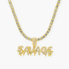 FREE | ICED SAVAGE TENNIS CHAIN - 18K GOLD