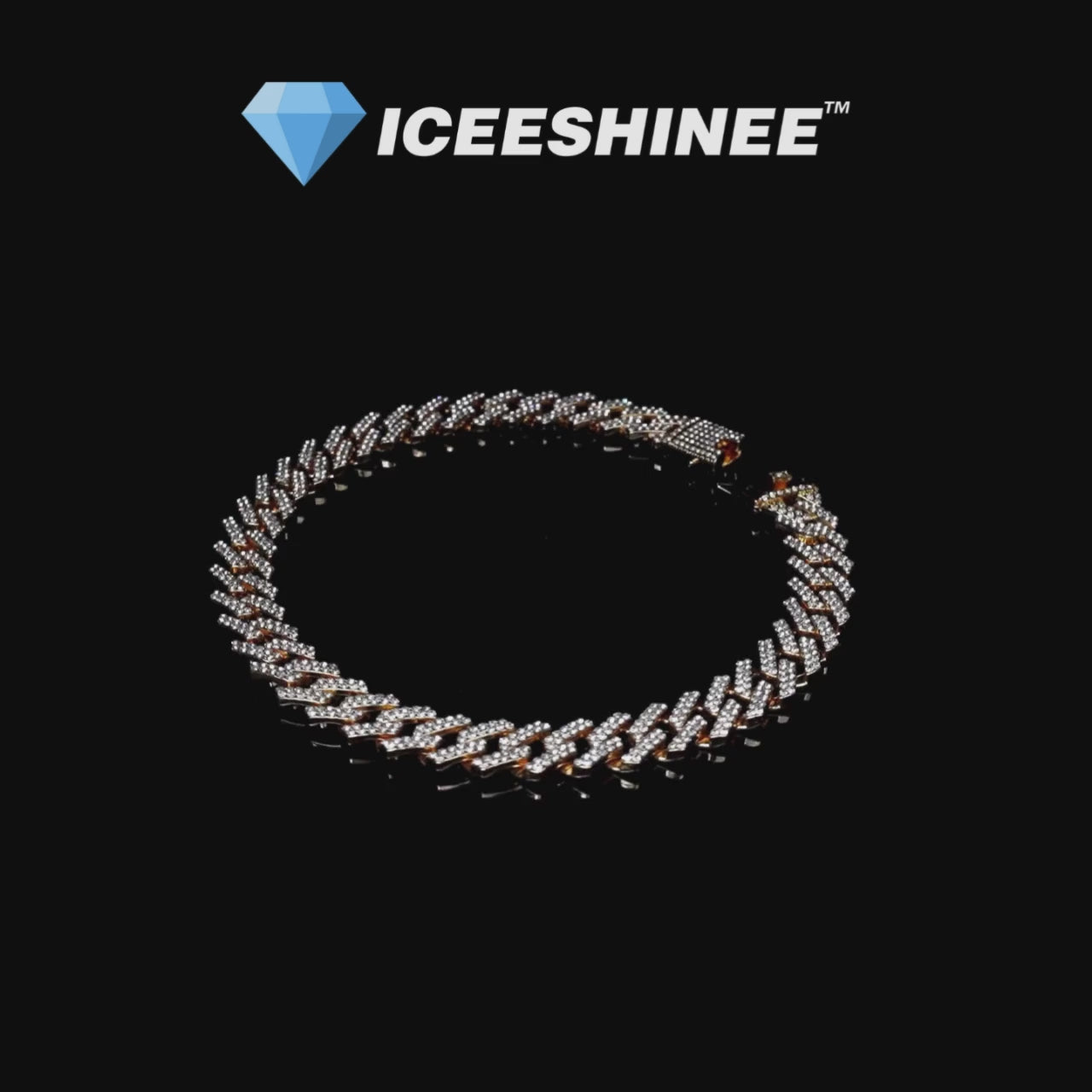 20MM ICED PRONG CHAIN - 18K GOLD