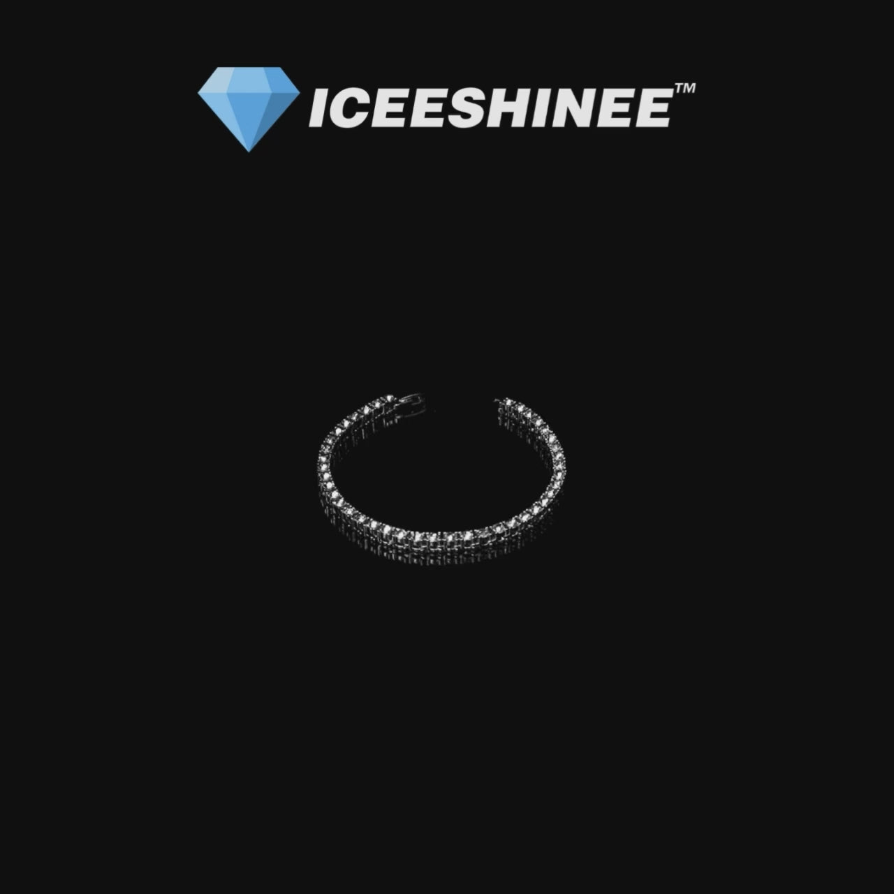 4MM ICED TENNIS BRACELET - SILVER