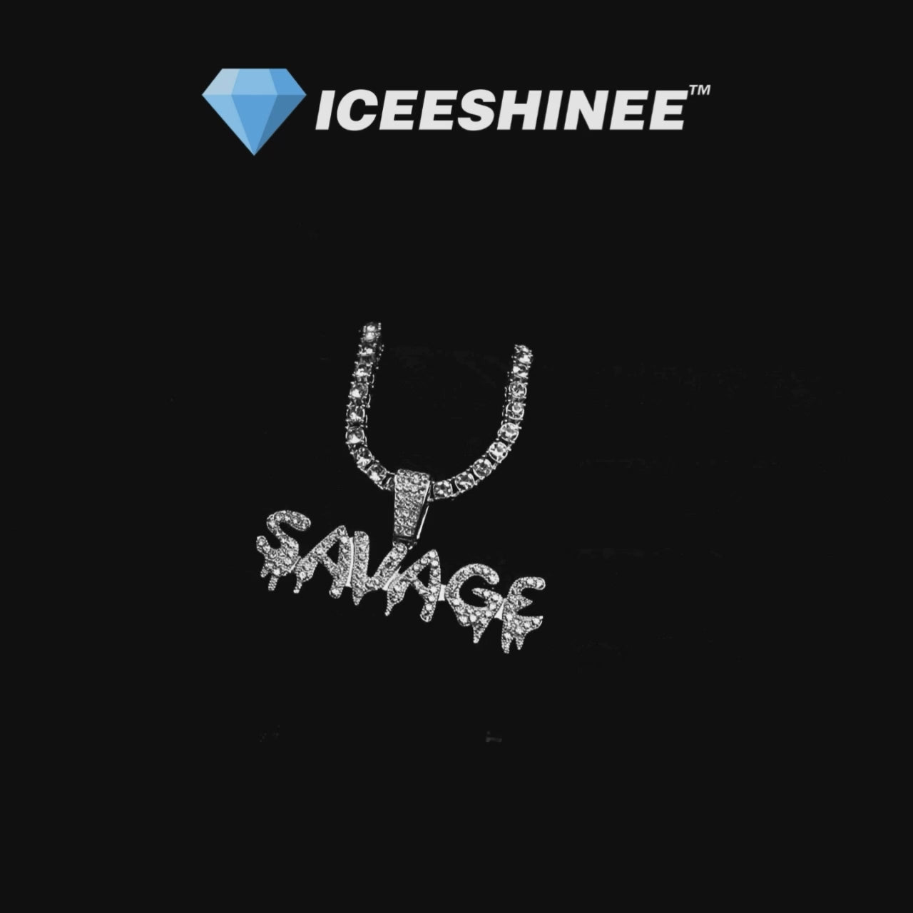 FREE | ICED SAVAGE TENNIS CHAIN - SILVER